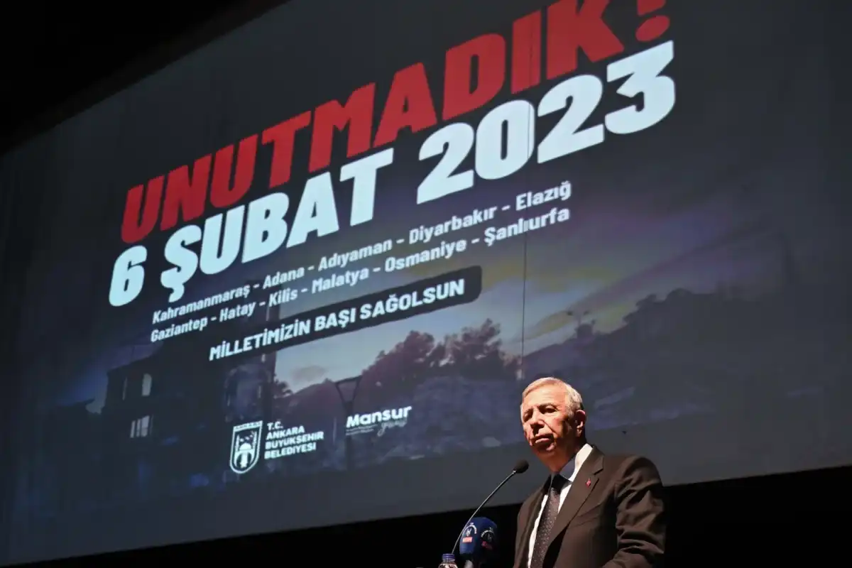 Ankara’da 6 Şubat depremlerinin 3. yıl dönümünde anma programı düzenlendi.