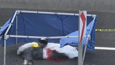 Ankara’nın Elmadağ ilçesinde meydana gelen trafik kazasında bariyere çarpan motosiklet