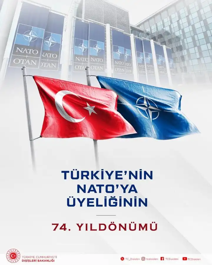 Dışişleri Bakanlığı, Türkiye’nin NATO’ya üyeliğinin 74. yıl dönümünde 7-8 Temmuz