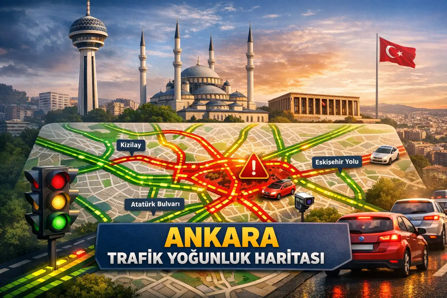 2026 yılı için güncel Ankara trafik yoğunluk haritası rehberi. Ankara’da