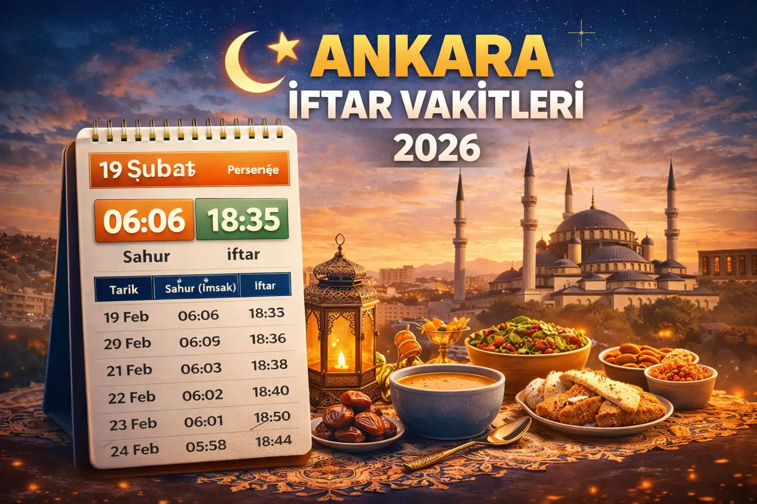 2026 yılı için Ankara iftar vakitleri rehberi: Ramazan başlangıç ve